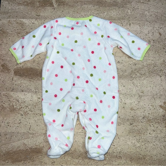 Carters Cute White & Pink Baby Onesie 3 Months Old Infant Baby - Picture 4 of 5